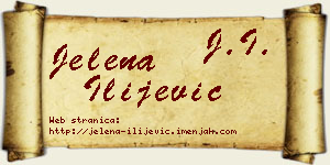 Jelena Ilijević vizit kartica